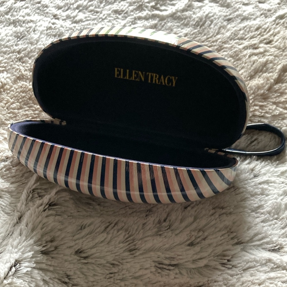 Ellen Tracy Multicolor Striped Sunglasses Case